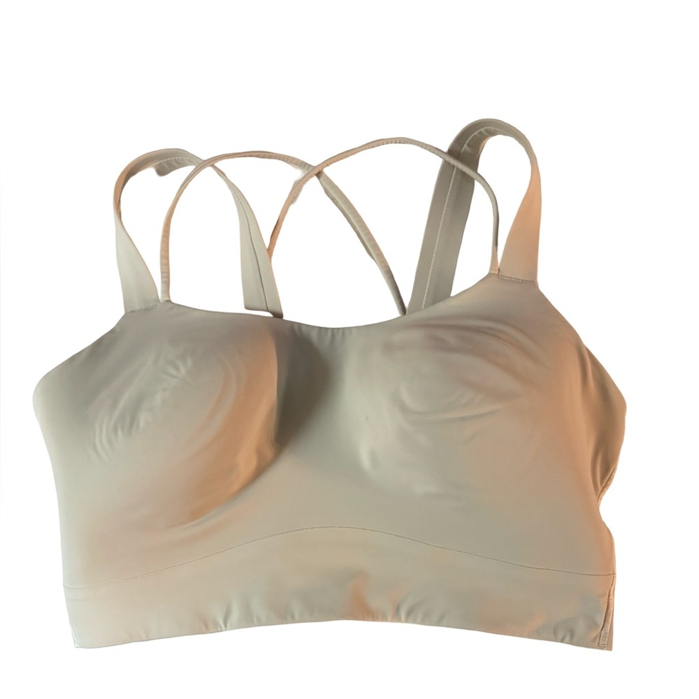 lululemon athletica Nude Crisscross Strappy Sports Bra